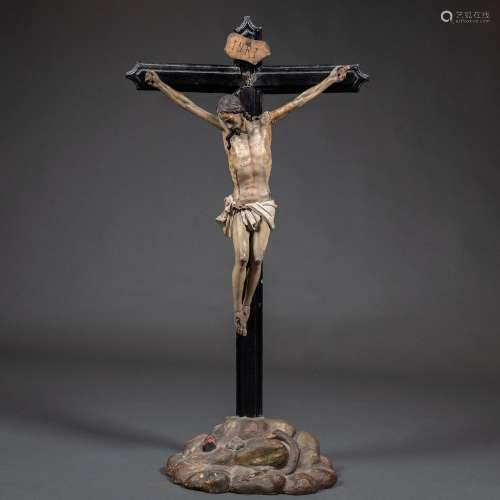 Escultura
"Christ crucifié" Sculpture en bois scul...