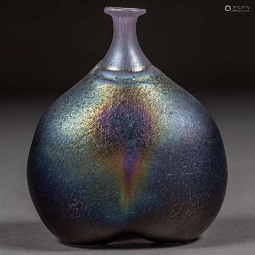 Artes Decorativas
Artiste suédois Vase en verre Coll de