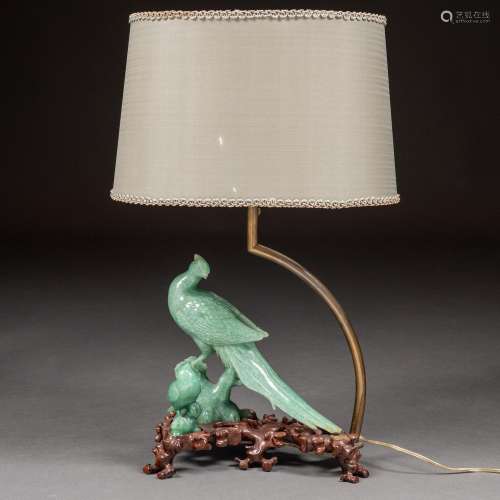 Artes Decorativas
Lampe de table chinoise en bronze ave