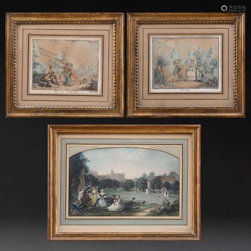 Pintura
Ensemble de trois lithographies colorées du XIX