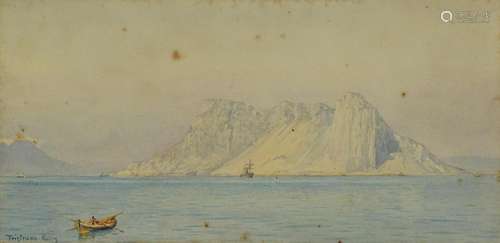 Tristram James Ellis - Boats before an Artic glacier, late 1...