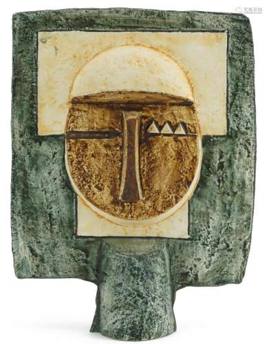 Louise Jinks for Troika, St Ives pottery Aztec face mask, 25...