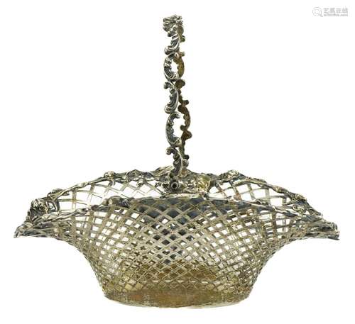 The Metcalfe Company, sterling silver gilt pierced basket wi...