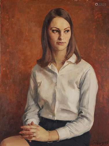 Michael Gilbery 1969 - Portrait of a seated female, Royal So...