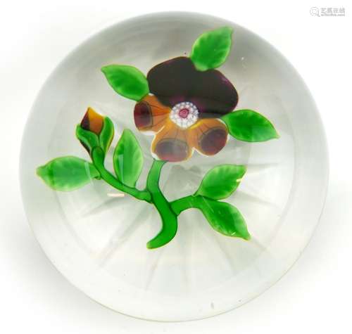 19th century St Louis glass floral glass paperweight, 7.5cm ...