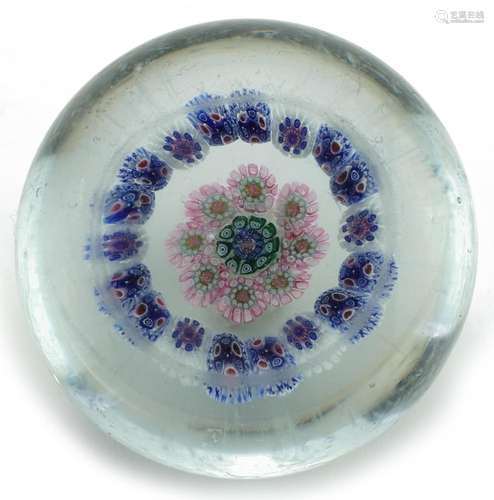 19th century millefiori glass paperweight, 6.5cm in diameter...