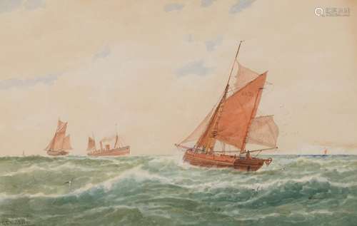 George Stanfield Walters - Trawlers off Beachy Head, late 19...