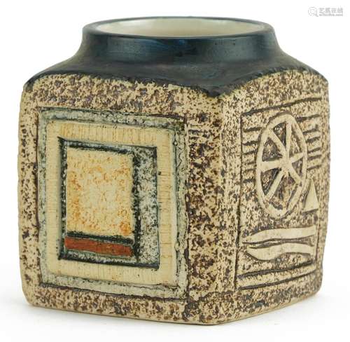 Jane Fitzgerald for Troika, St Ives pottery marmalade pot ha...