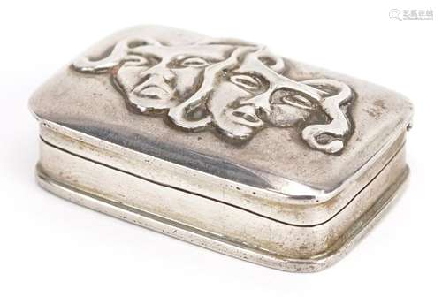 Ari D Norman, Elizabeth II silver pillbox embossed with two ...