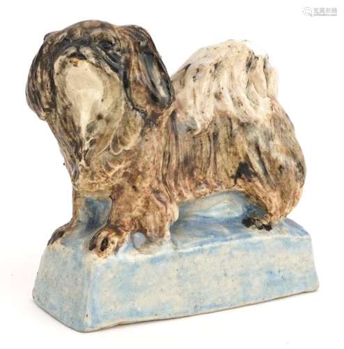 Stella R Crofts, pottery model of a Pekinese dog, 7cm in len...