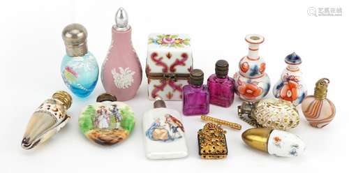 19th century and later scent bottles and miniature porcelain...