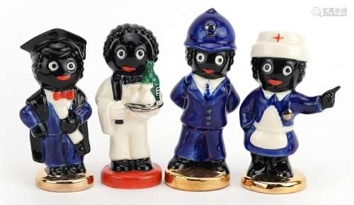 Four Carltonware limited edition Golly figures with certific...