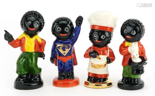 Four Carltonware limited edition Golly figures with certific...