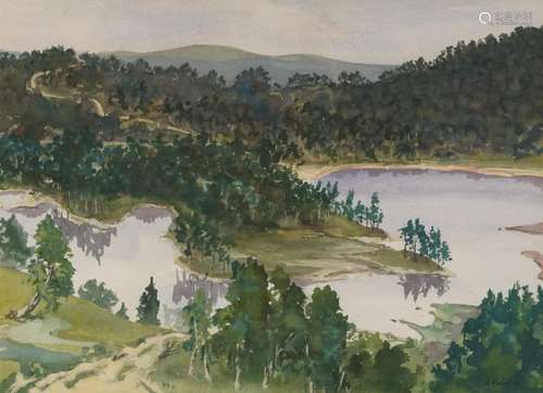 William Malin - Loch Beneveian, Glen Affric, signed Scottish...