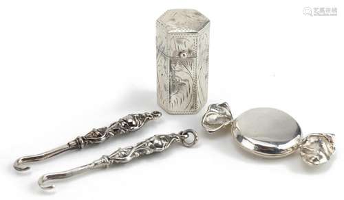 Silver objects comprising a locket in the form of a sweet, t...