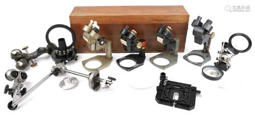 Vintage optical instruments and accessories including Beck 4...