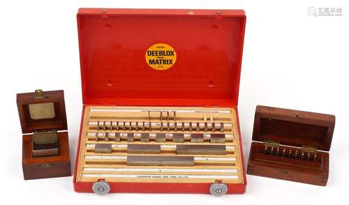 Coventry Gauge & Tool Co, cased set of watchmakers matri...