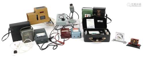 Collection of vintage electrical equipment and two Cowley au...