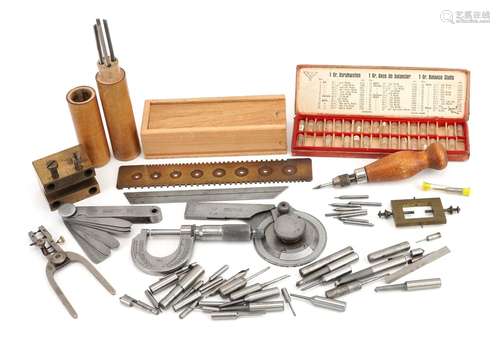 Vintage watchmakers tools and precision instruments includin...