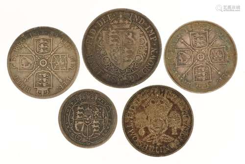 George III and later silver coinage including 1816 shilling,...