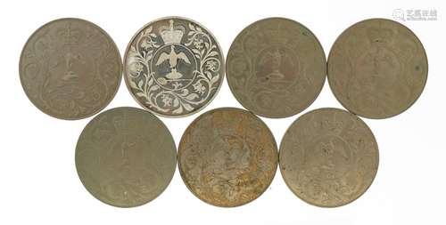 Seven 1977 Queen Elizabeth II Silver Jubilee coins : For fur...