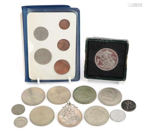 Victorian and later British coinage including 1892 silver cr...