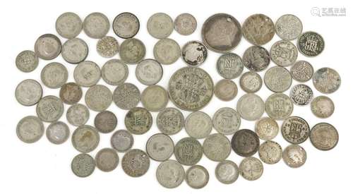 Victorian and later British coinage including half crown and...