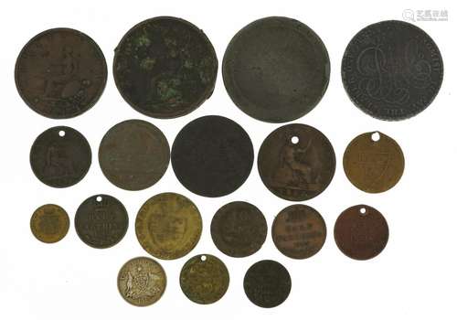 18th century and later coinage including half farthings, one...