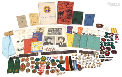 Collection of Scouts and Girl Guides memorabilia including v...