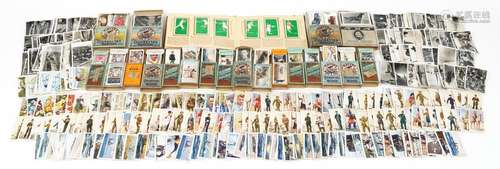 Vintage cigarette cards and cigarette packets including Play...