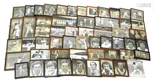 Collection of cricketing interest black and white photograph...