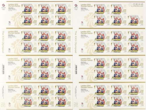 Two sheets of twenty four Royal Mail first class London 2012...