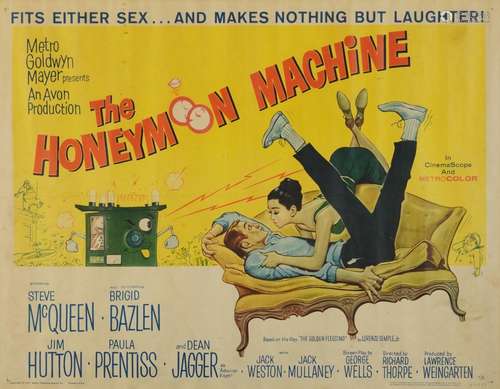 Steve McQueen interest The Honeymoon Machine film poster, co...