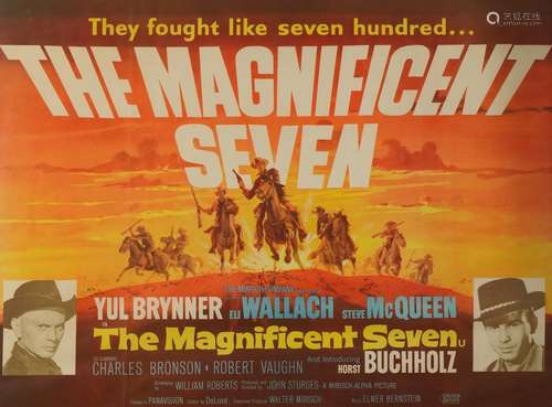 Steve McQueen interest The Magnificent Seven film poster, mo...