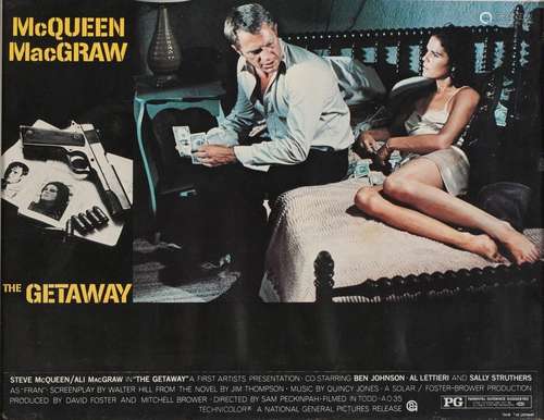 Steve McQueen interest The Getaway film poster, copyright 19...