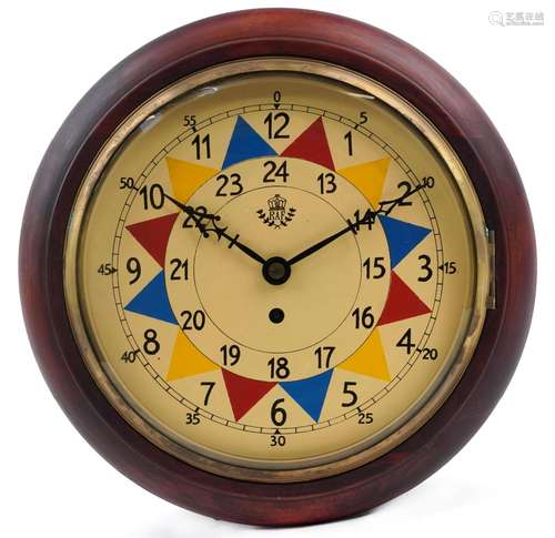 RAF design fusee wall clock with painted dial, 33cm in diame...