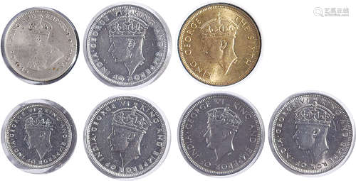 香港1935年 KGⅤ 10￠, KGⅥ 5￠1939Hx1, 10￠1937x1,1938x1,1939Hx1,...