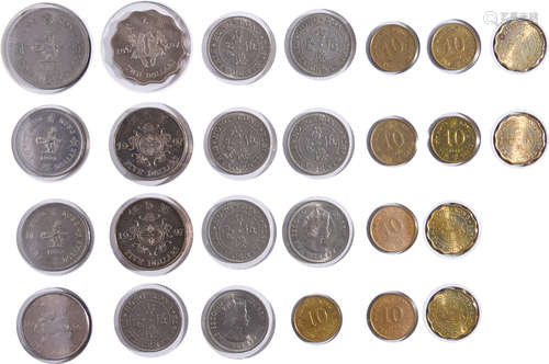 香港 QEⅡ 10￠1986,1988,1989x3,1992x2, 20￠1978x4, 50￠1972x4,19...