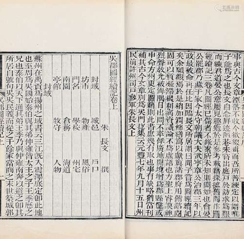 宋·朱长文 撰 清同治十二年（1873）江苏书局刊本 吴郡图经续记 三卷...