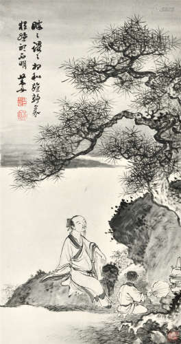 沈宗骞 1736～1820 煮茶图 立轴 水墨纸本