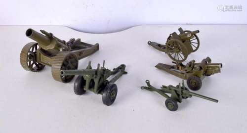 A collection of Die cast metal model cannons Dinky, Britain&...