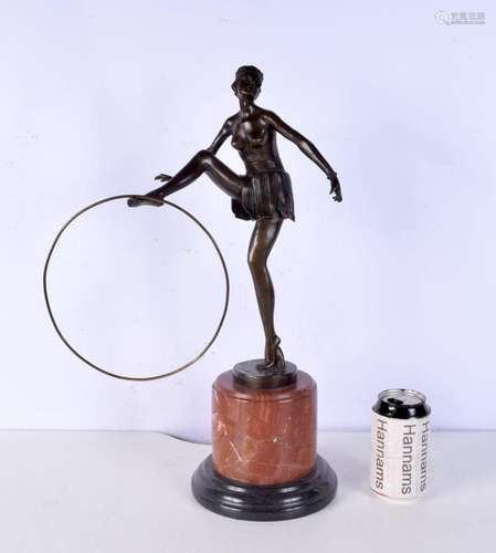 A large Art Deco style bronze figure After D Alonzo, formed ...