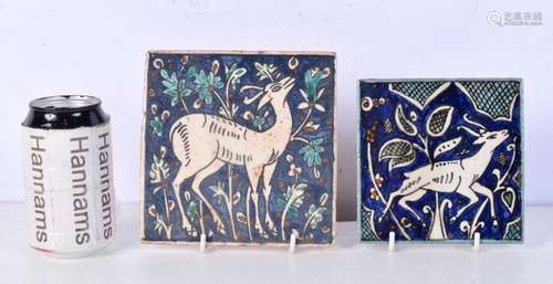 Two Israeli ceramic tiles largest 15 x 15 cm (2)