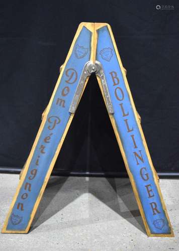 A set of Champagne related wooden ladders 80.5 cm.