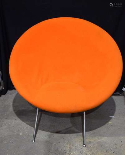 A large Phillip Treacy Orange portrait chair 113 x 123 cm.