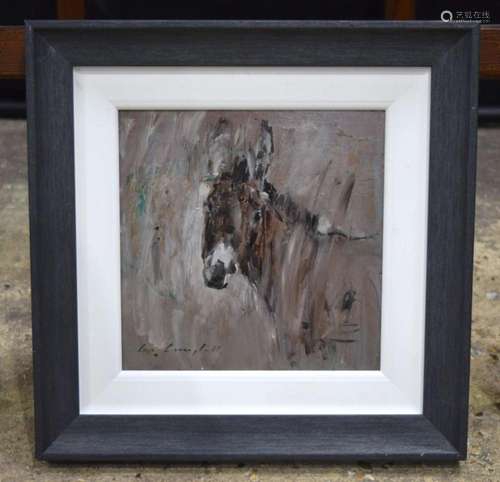 Con Cambell (20th Century) Framed oil on board of a Donkey 2...