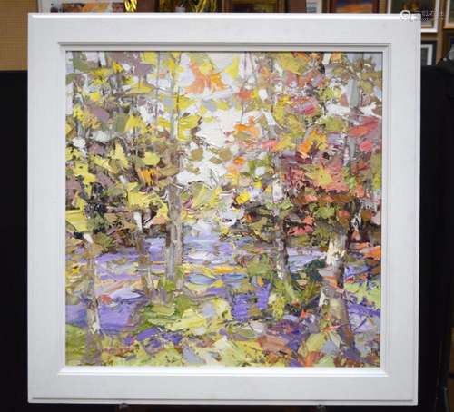 Paul Treasure British (Born 1961).A large framed Oil on canv...