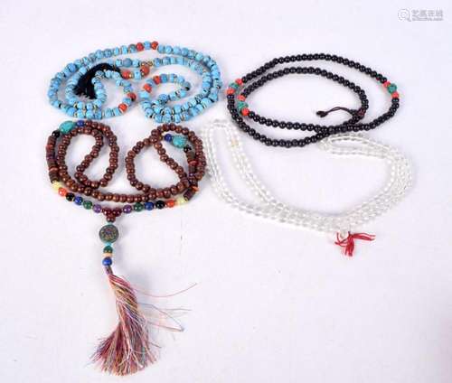 A collection of Tibetan prayer beads longest 102 cm (4).