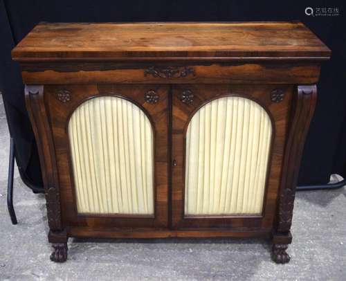 A 19th Century Mahogany veneered Chiffoniere 97 x 111 cm .