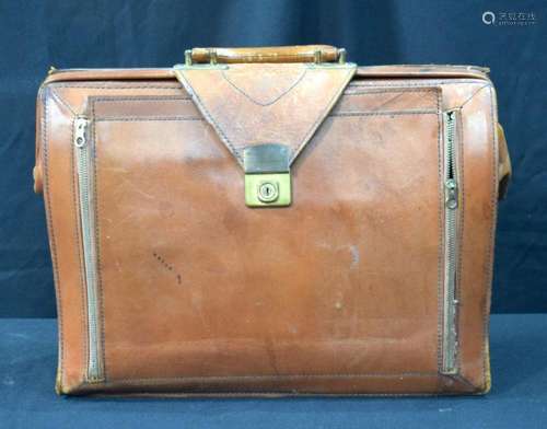 A Norris vintage leather brief case with enclose gentleman&#...